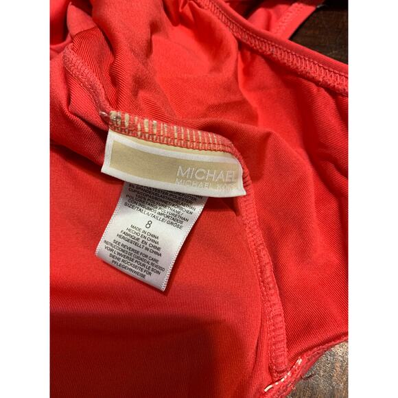 Michael Kors Sea Coral Lace-Up One-Piece Swimsuit - Sz 8 - Picture 6 of 6